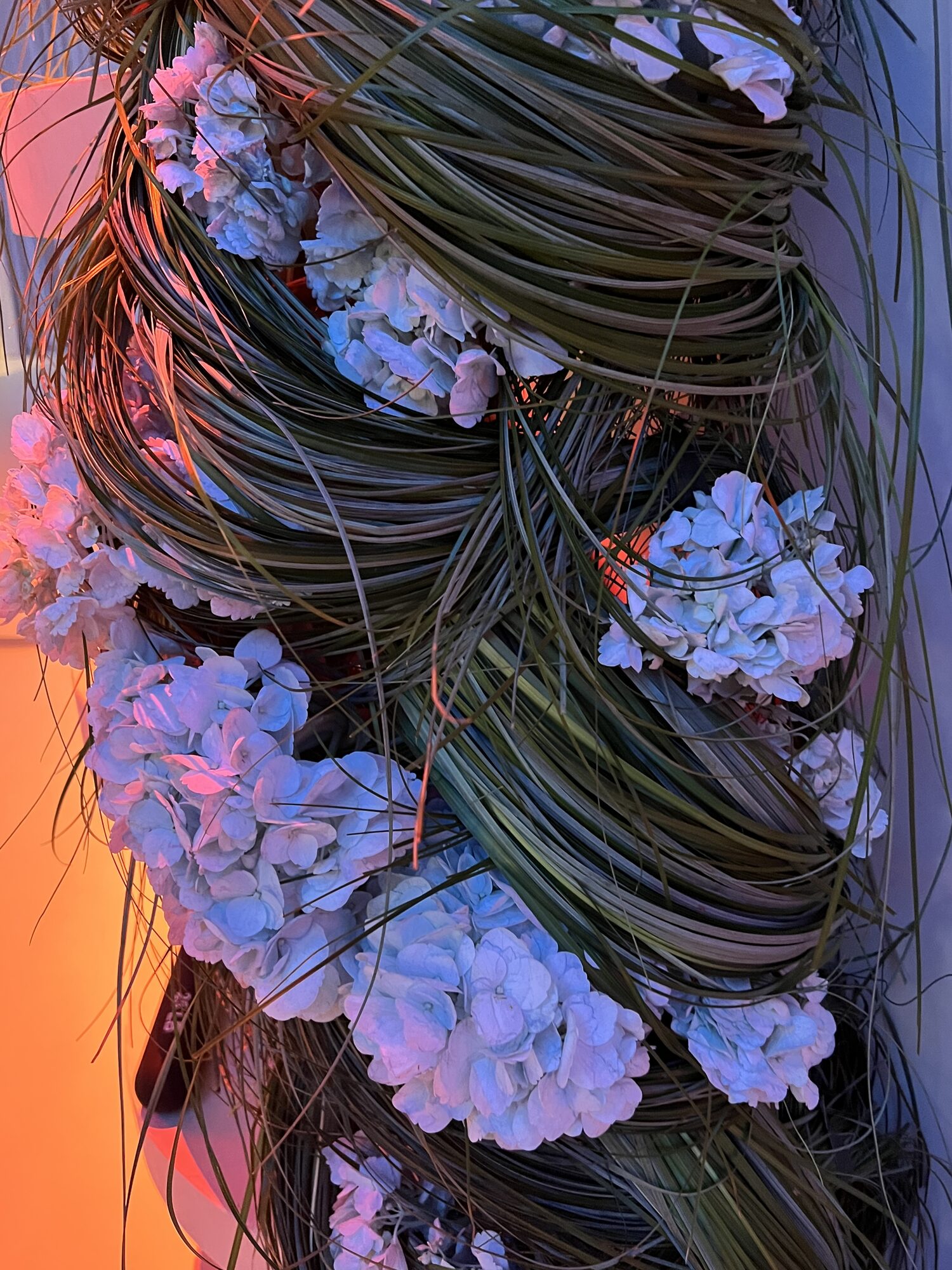 Tiffany installation detail — botanical geometry